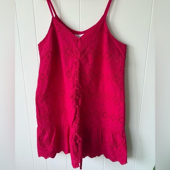 Addition Elle Eyelet Tiered Dress with Front Buttons | Size 14 - Picture 5 of 7